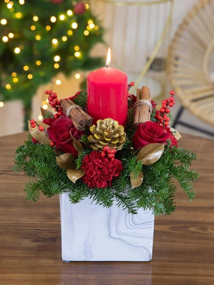 A festive floral display with Flowers.ie