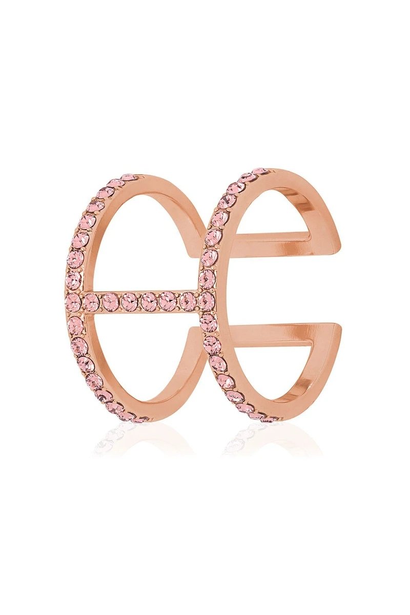 TIPPERARY CRYSTAL Pink Cage Ring €25