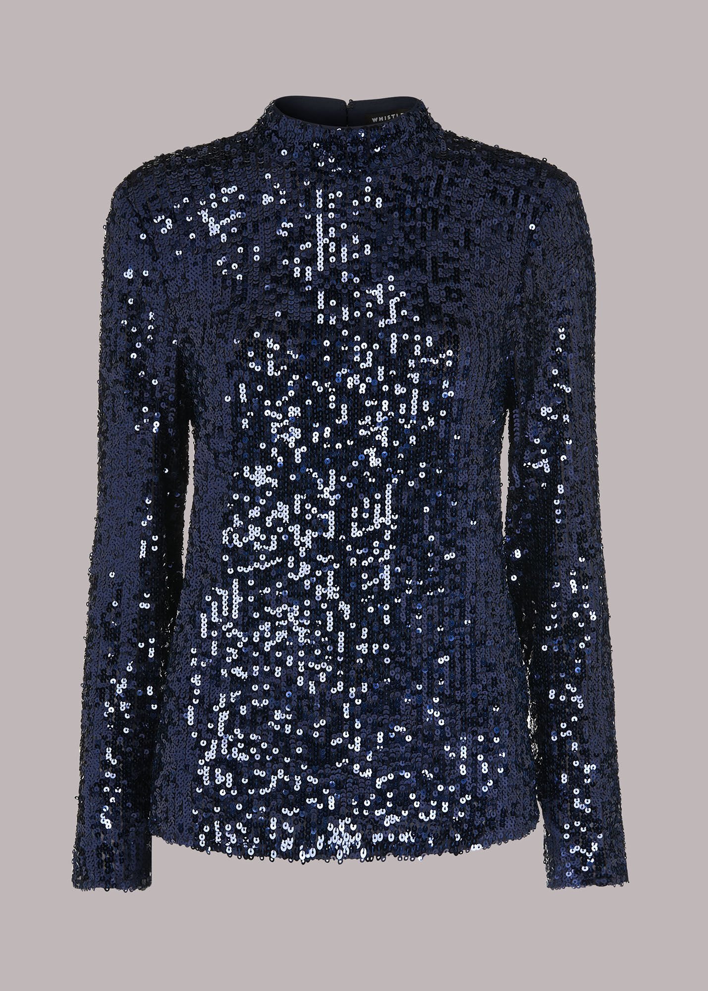 2&gt;WHISTLES High Neck Sequin Top €149 