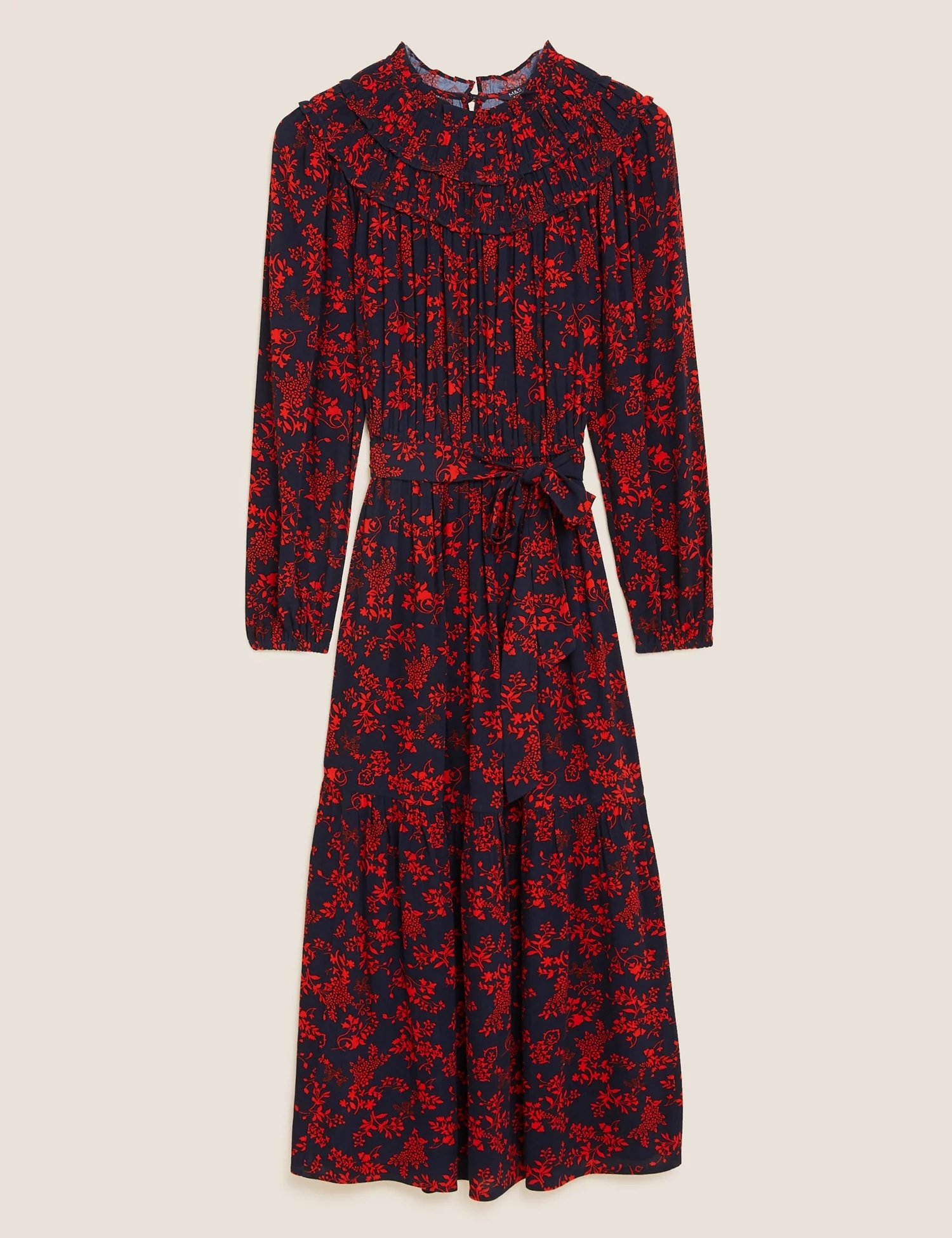 1&gt;M&amp;S COLLECTION The Floral Waisted Midi Dress €60