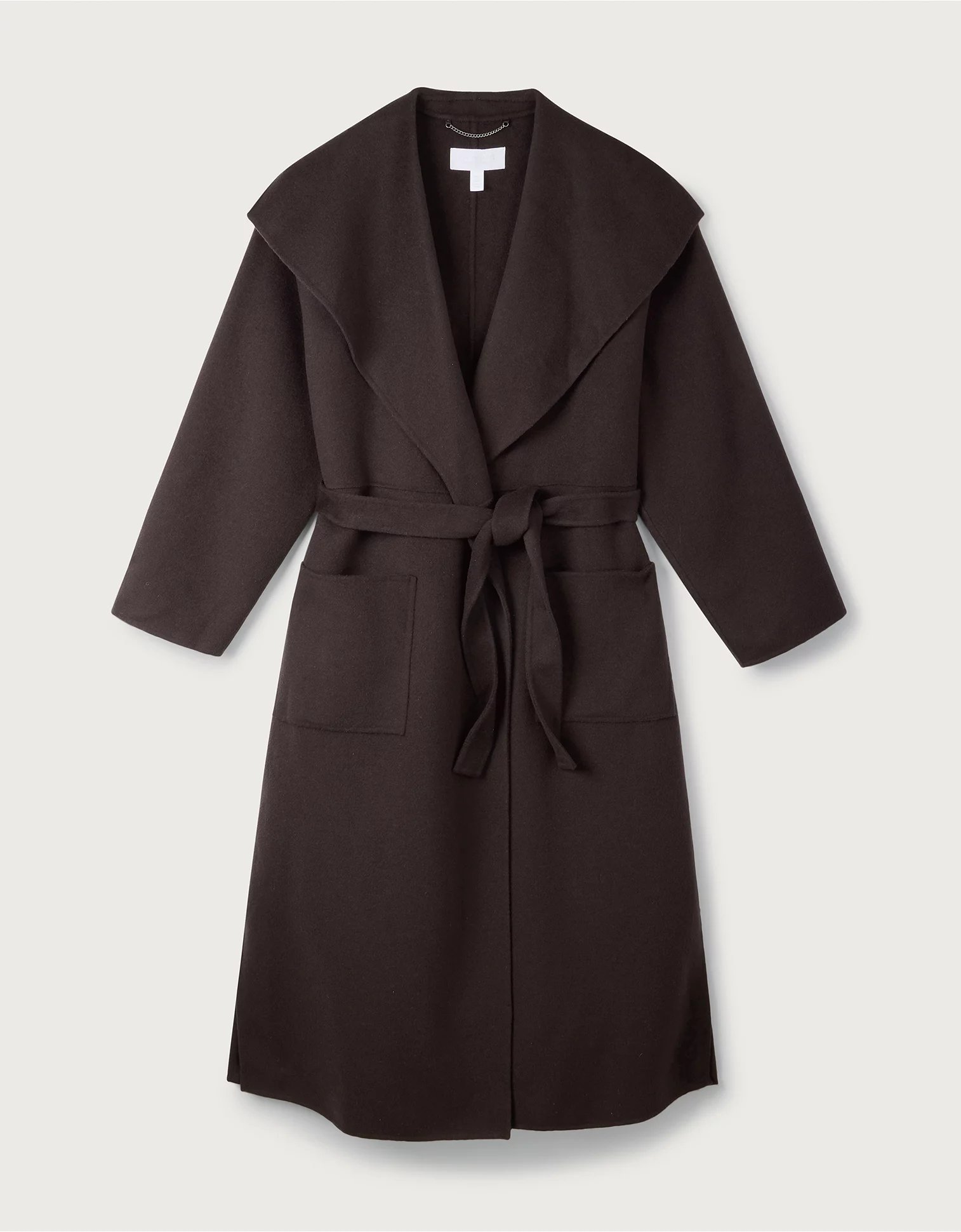 4&gt;THE WHITE COMPANY Wool-Rich Double-Faced Throw-Over Coat €423