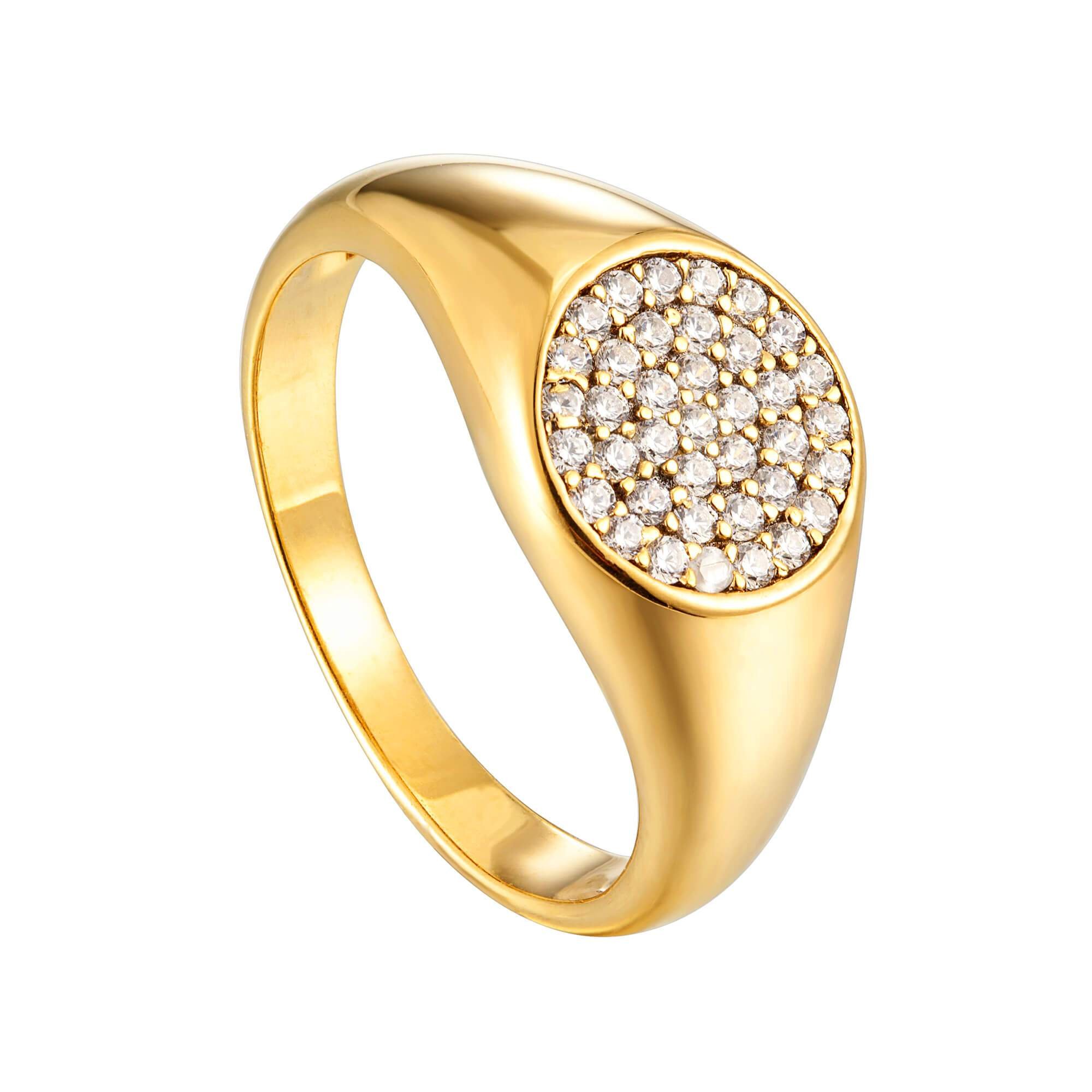 4&gt;SEOL+GOLD Pave Signet Ring €47