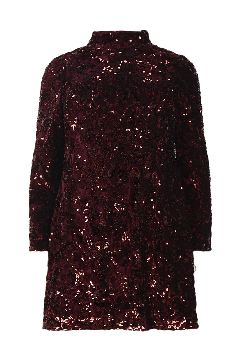 7&gt; Karen Millen Curve Velvet Sequin Woven Stretch Dress €196