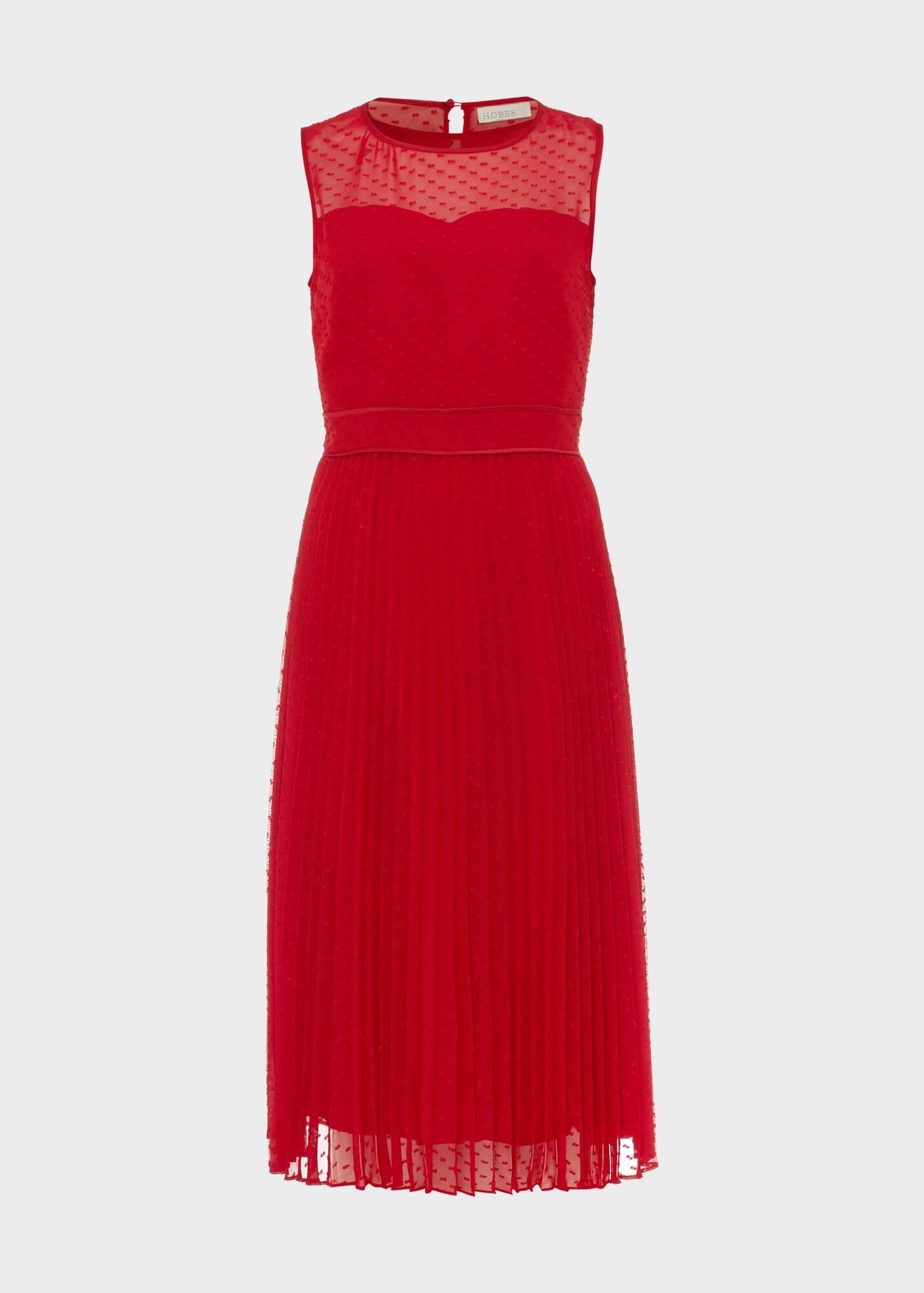 1&gt;Hobbs Palmer Jacquard Pleated Dress €205