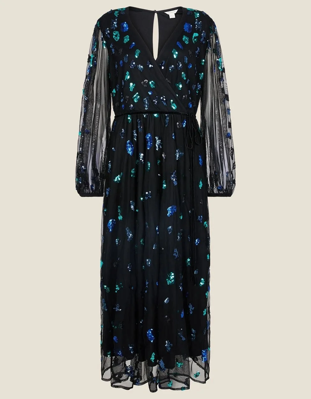 1&gt;Susan Embellished Sequin Midi Dress Black €187