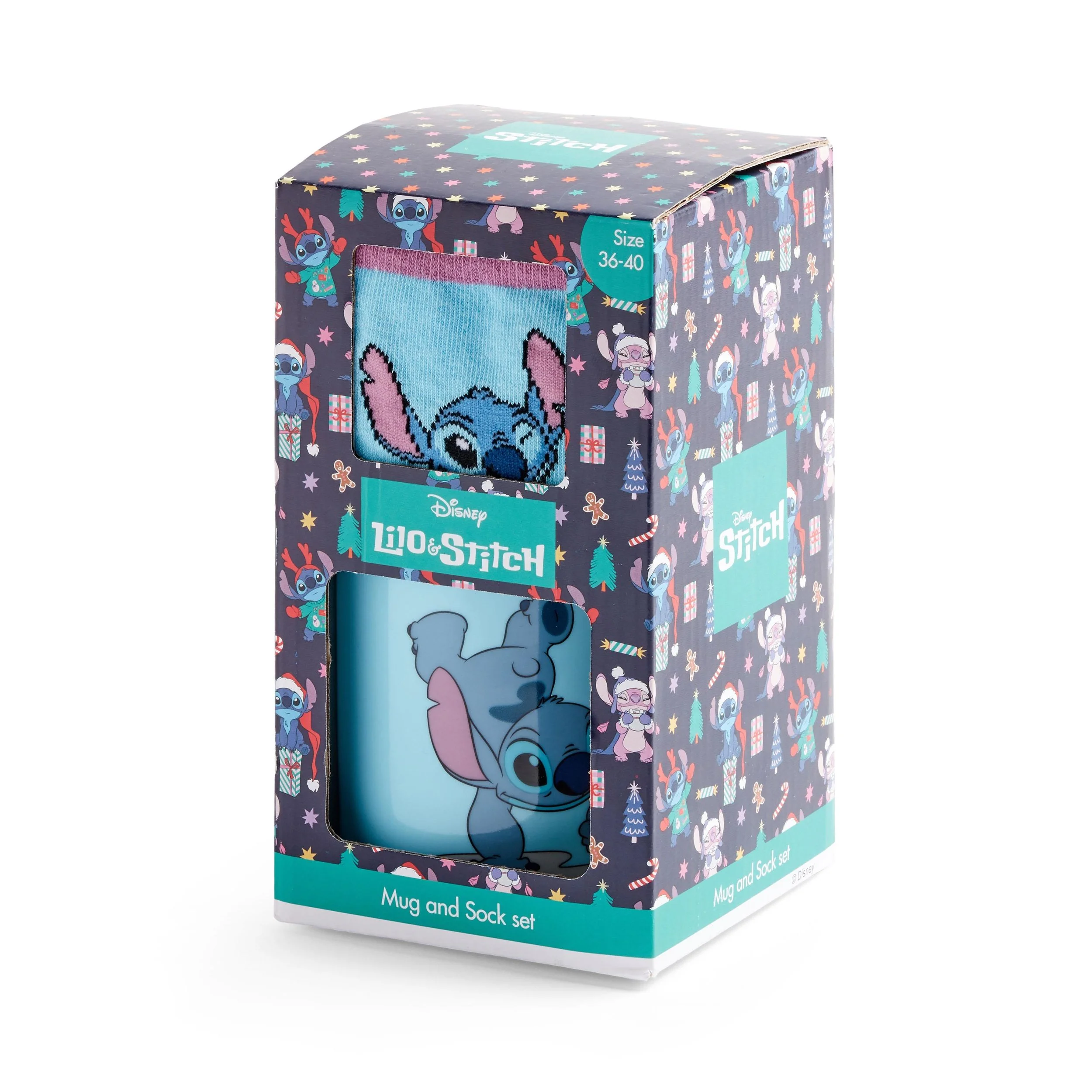 16&gt; LILO AND STITCH MUG AND SOCKS SET €6