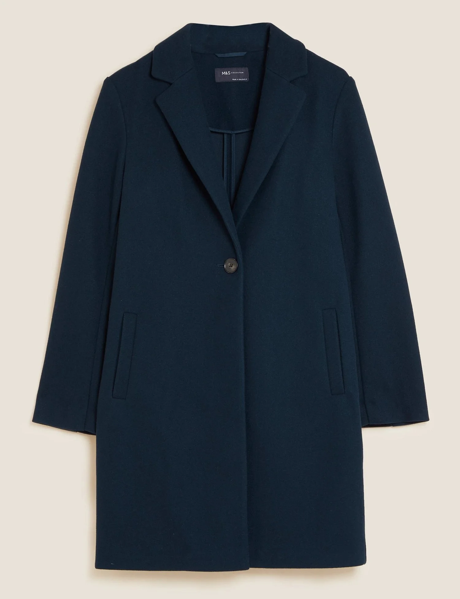 M&amp;S Single Breasted Coatigan Navy €65