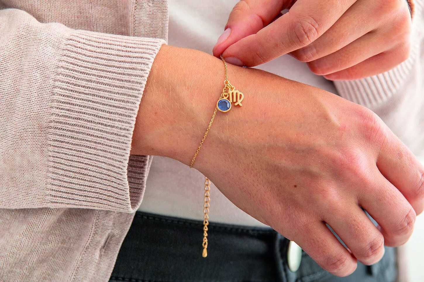 POPPYK Gold Plated Zodiac And Birthstone Bracelet €28.40