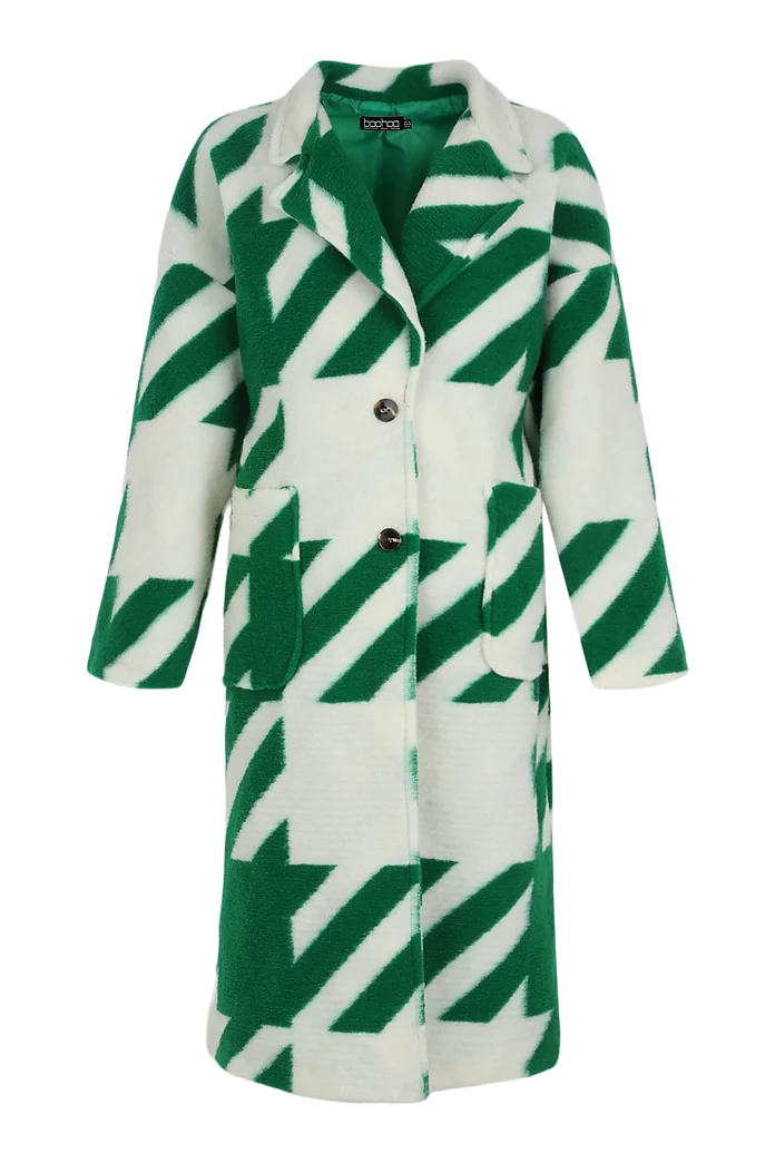 Boohoo Oversized Dogtooth Wool Look Coat €110