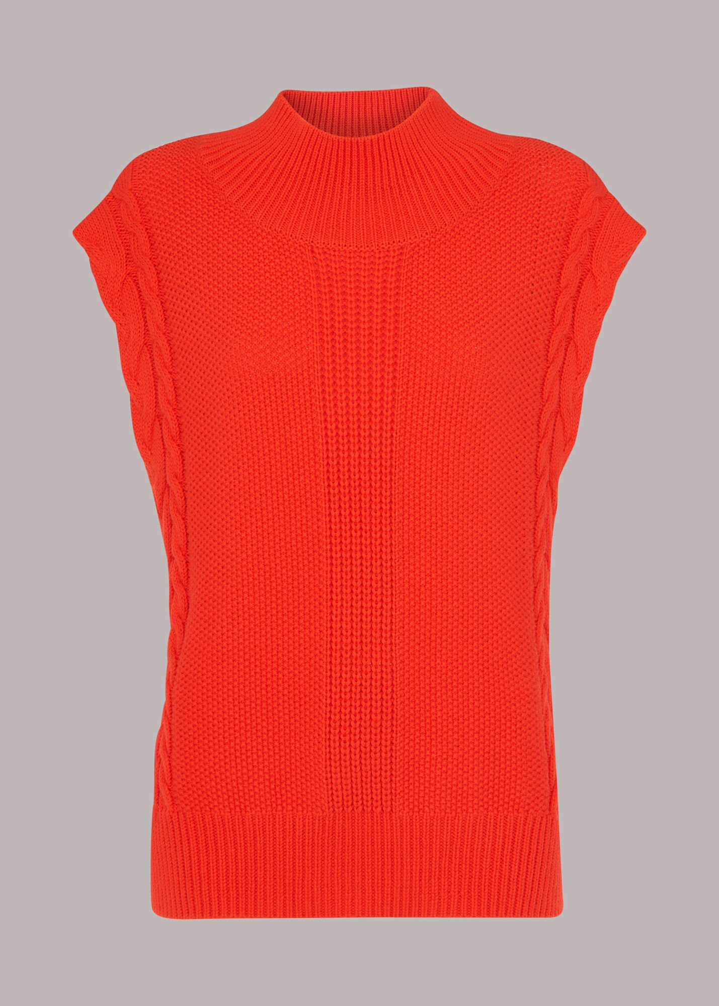 Whistles Red Sleeveless Cable Tank €149