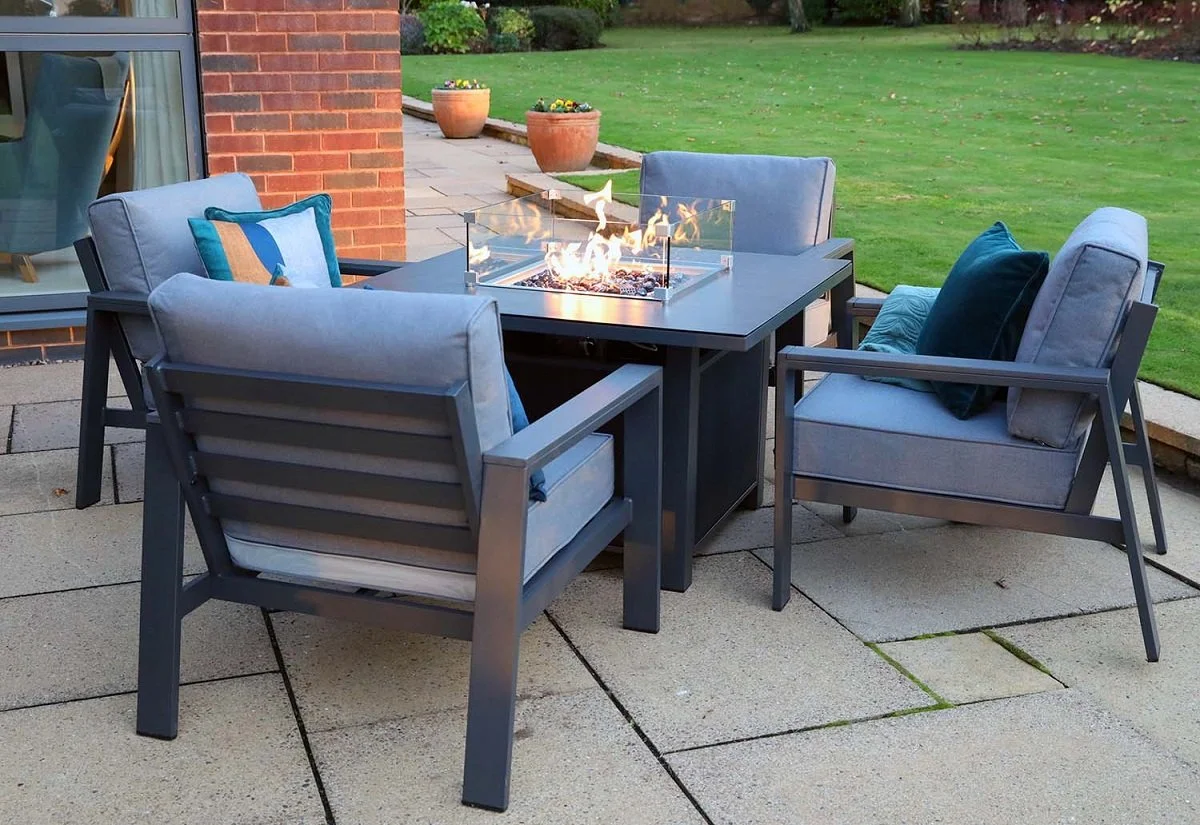 10. Costa 4 Seat Square Firepit Set €2,299,