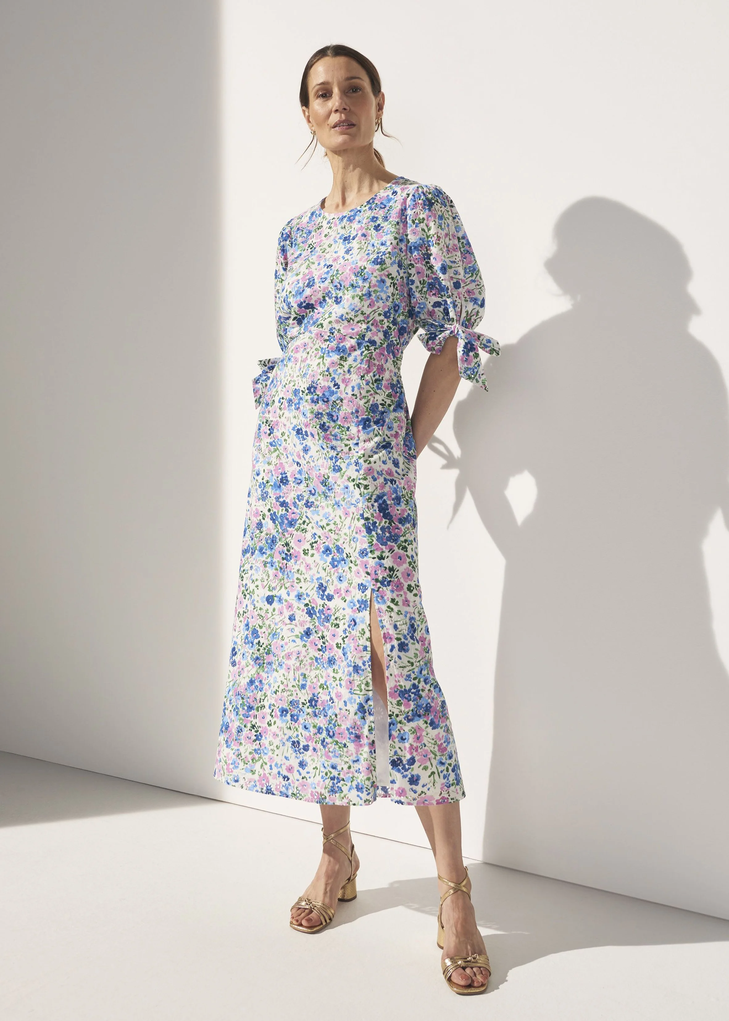 Nobody’s Child Esme Print Broderie Dress in Blue €88,