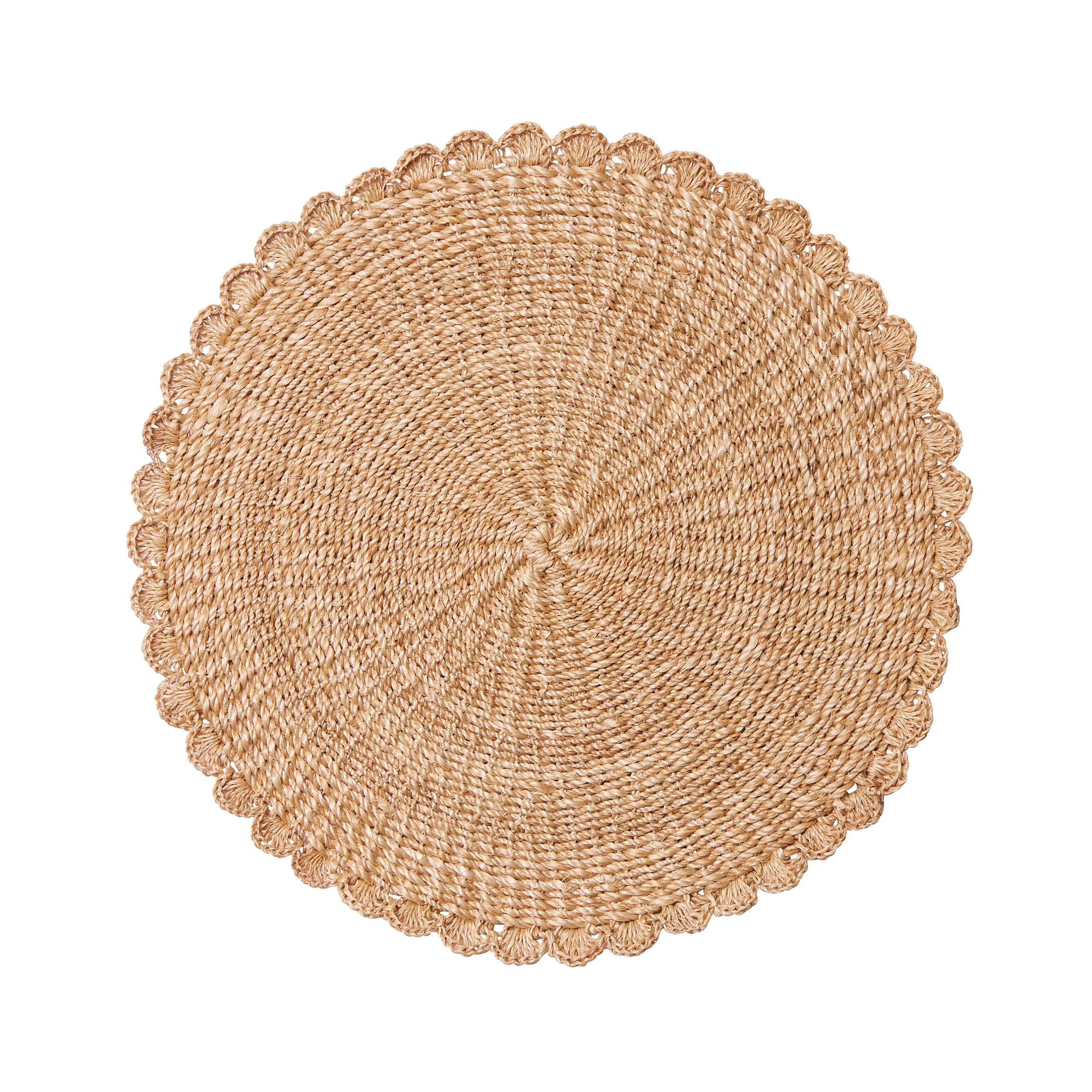 12.REBECCA UDALL Scalloped Handwoven Abaca Placemat, Fern €26