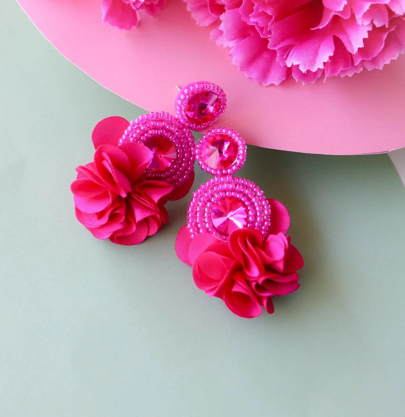 LuxeStoreDr Hot Pink Earrings €25