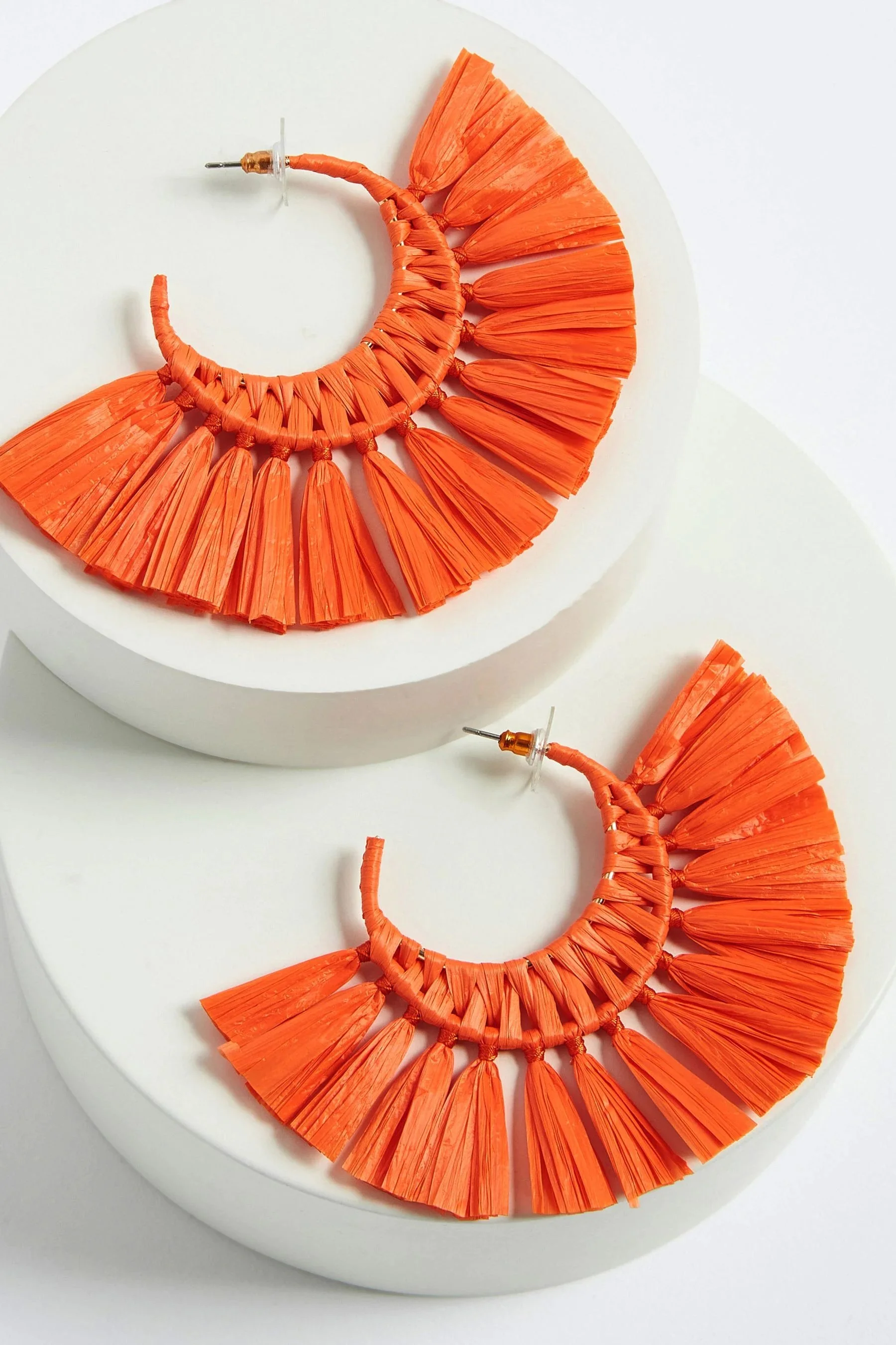 Raffia Fan Statement Earrings €13, 