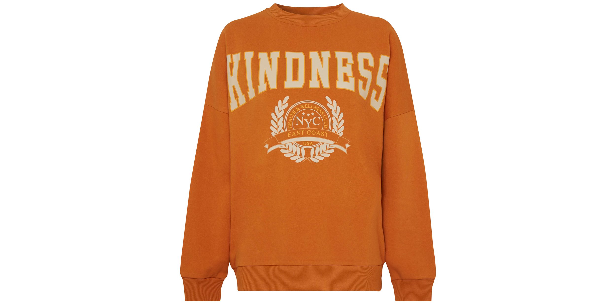 5 George Orange Kindness Slogan Print Sweatshirt €20, 