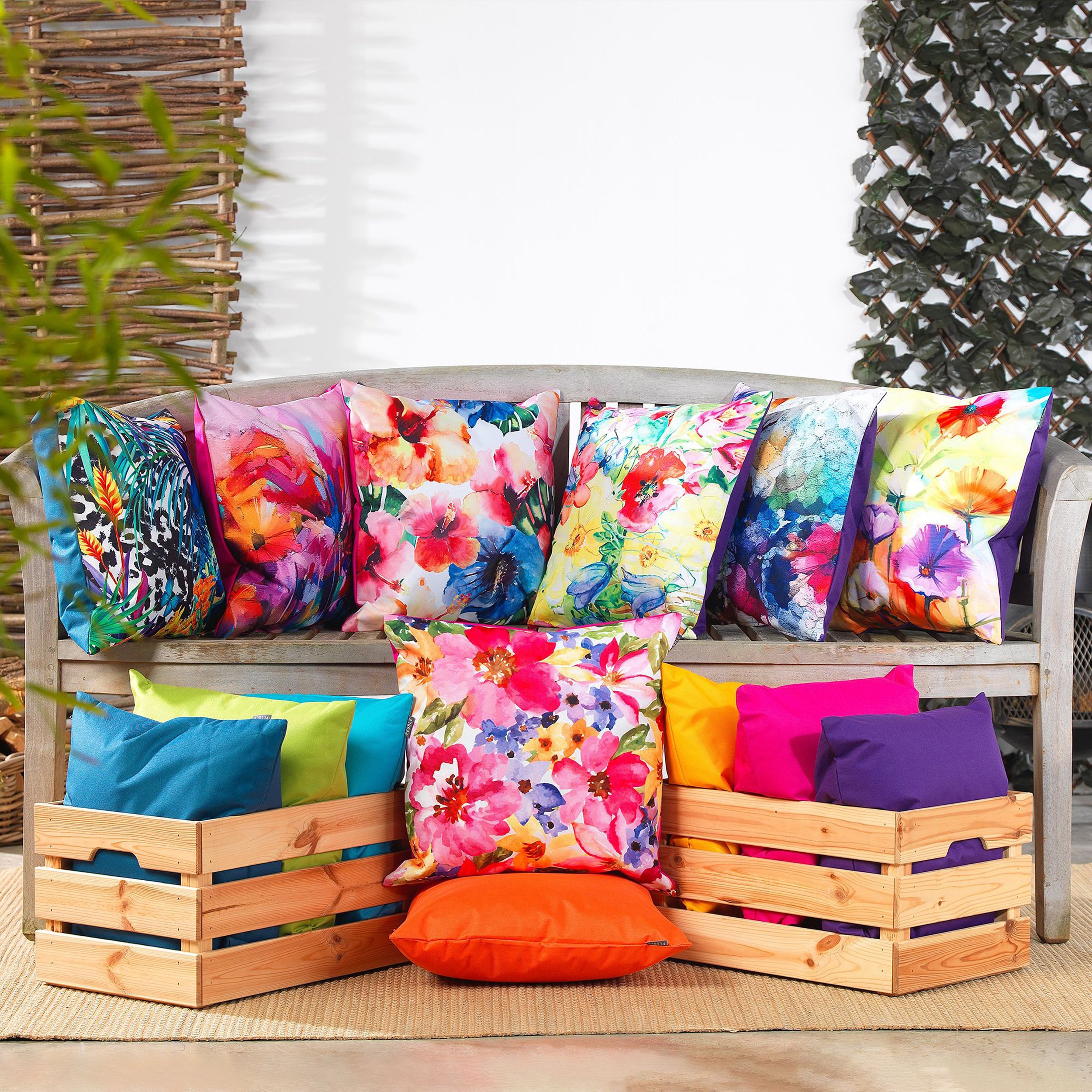 12. Floral Outdoor Cushions from €12.99, 