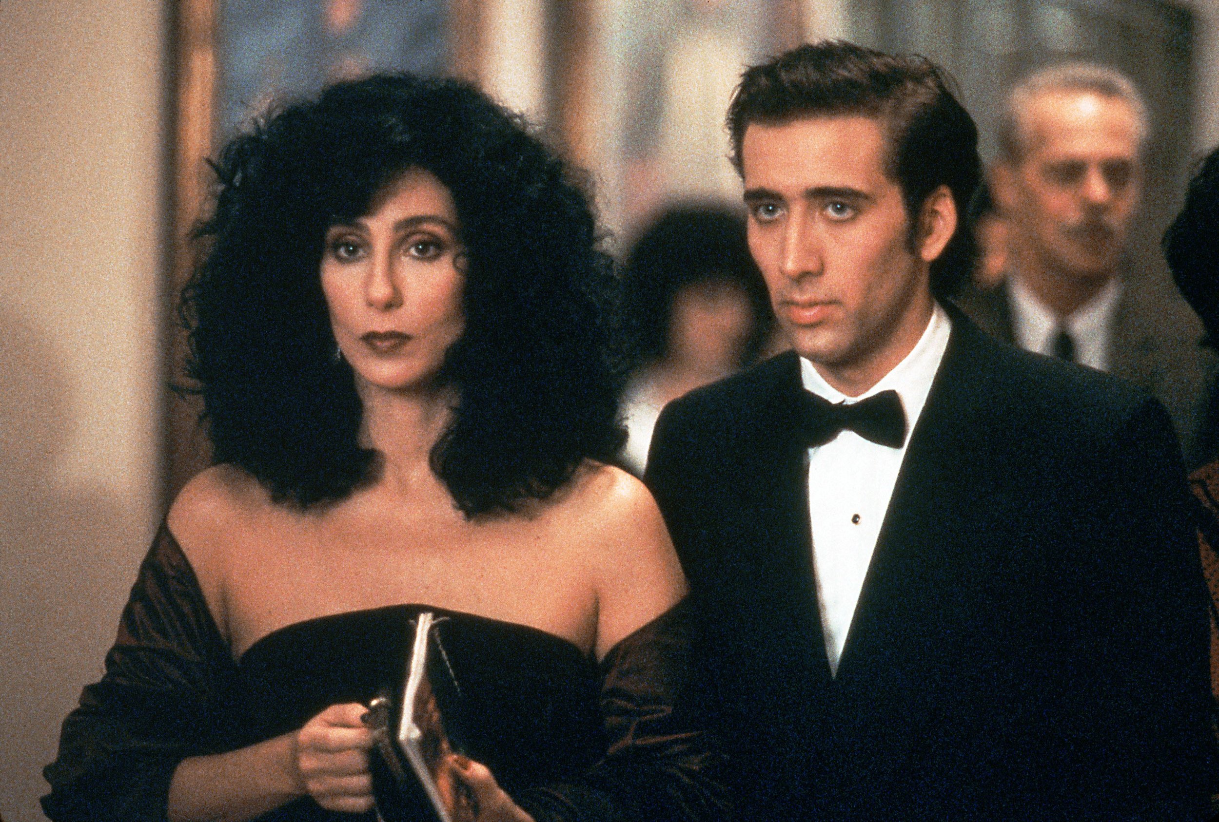 in Moonstruck with Nicolas Cage