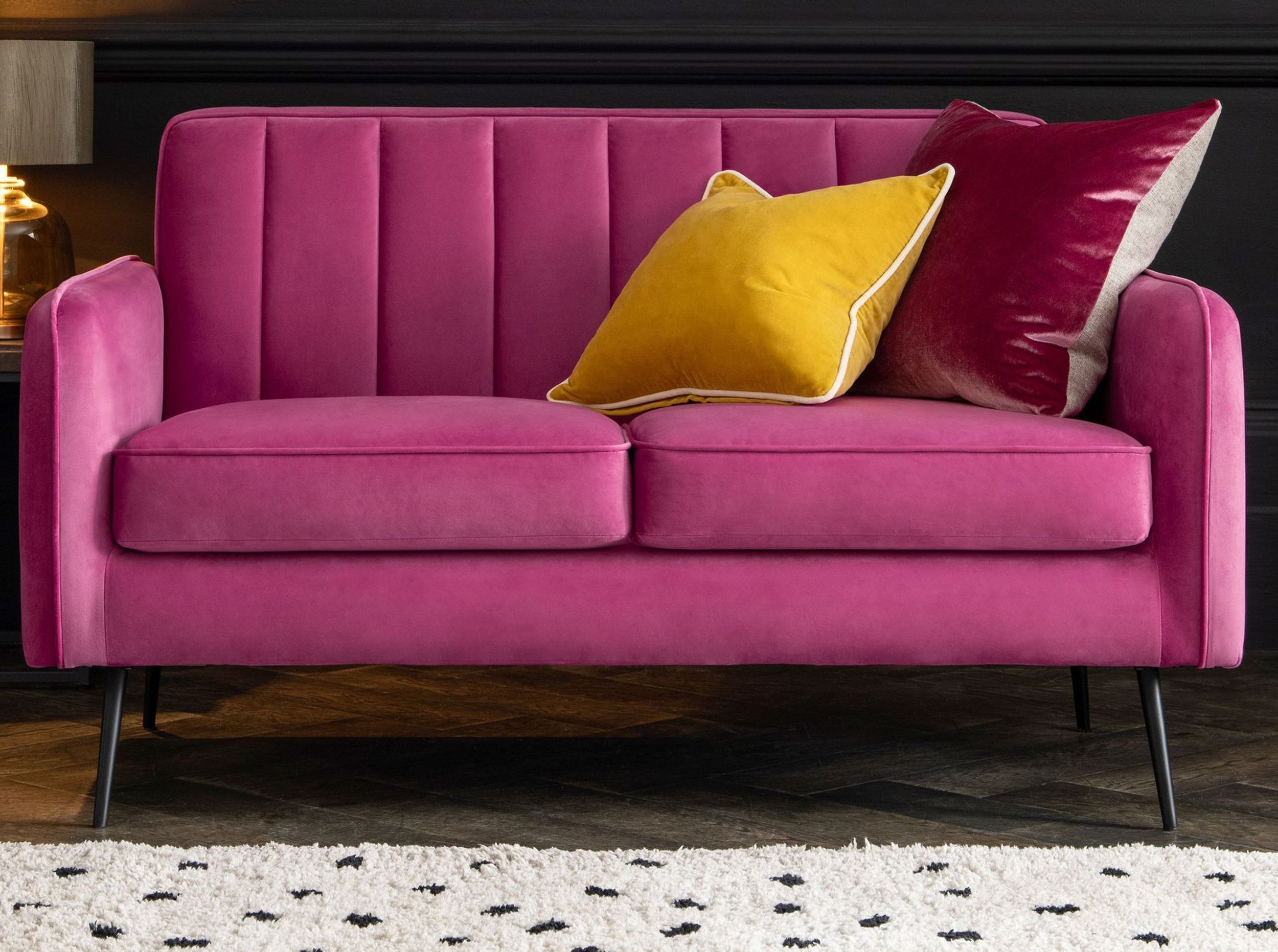 6. Paige 2 Seater ‘Sofa In A Box’ – Opulent Velvet Fuchsia Pink €550, 