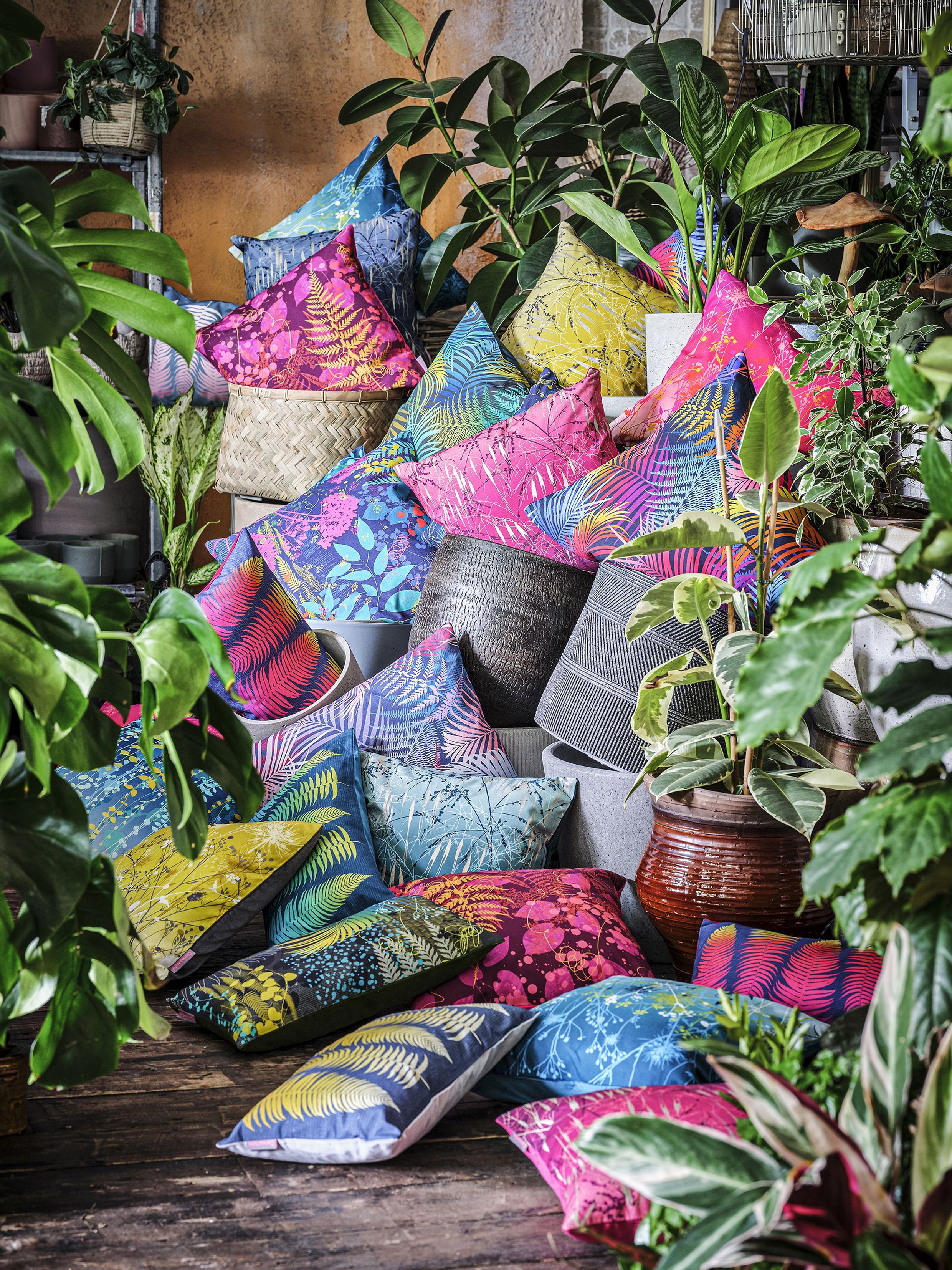 8. Clarissa Hulse selection of vibrant cushions, from €57.60 each, 