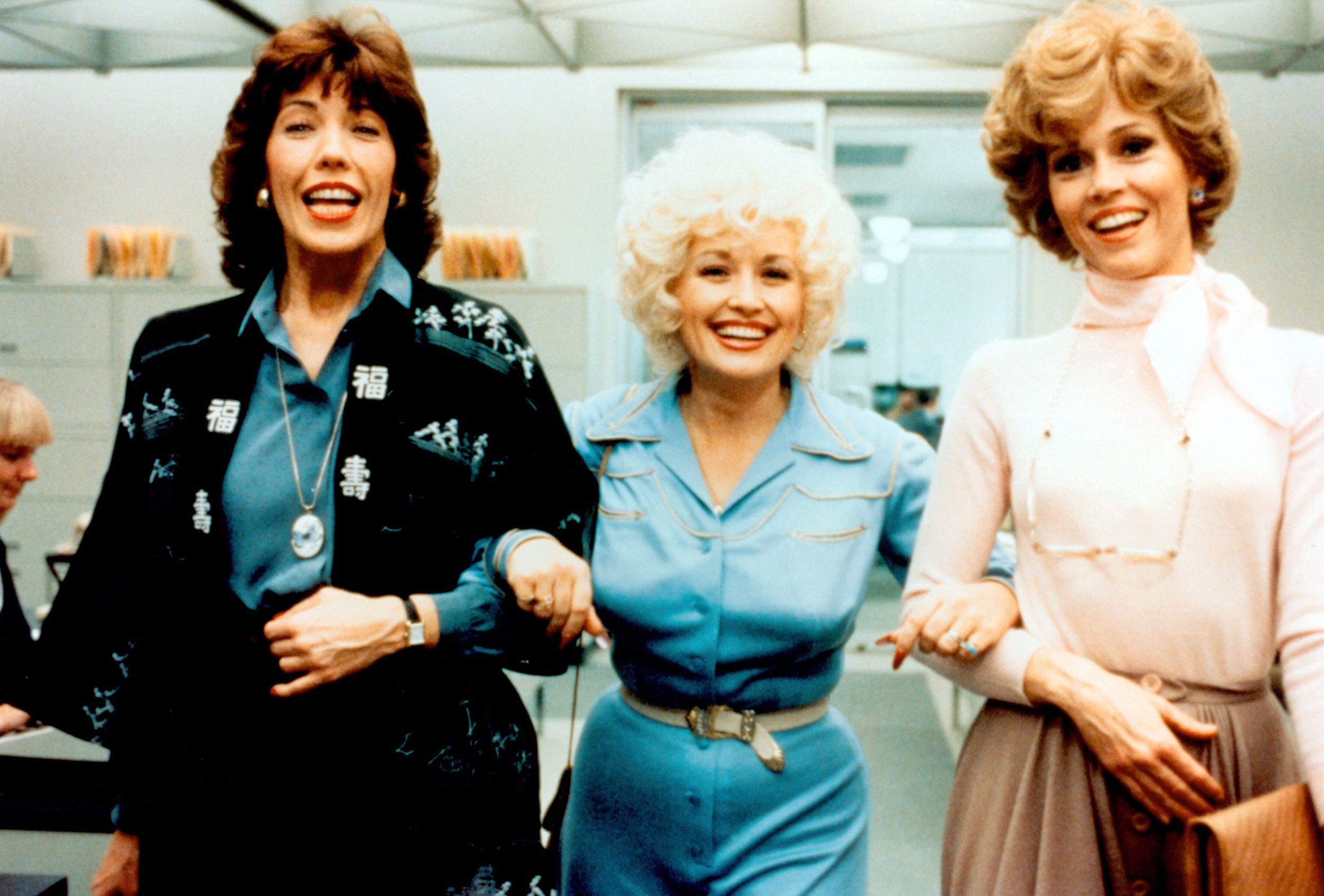 In the 1980 movie 9 to 5 with Lily Tomlin and Dolly Parton