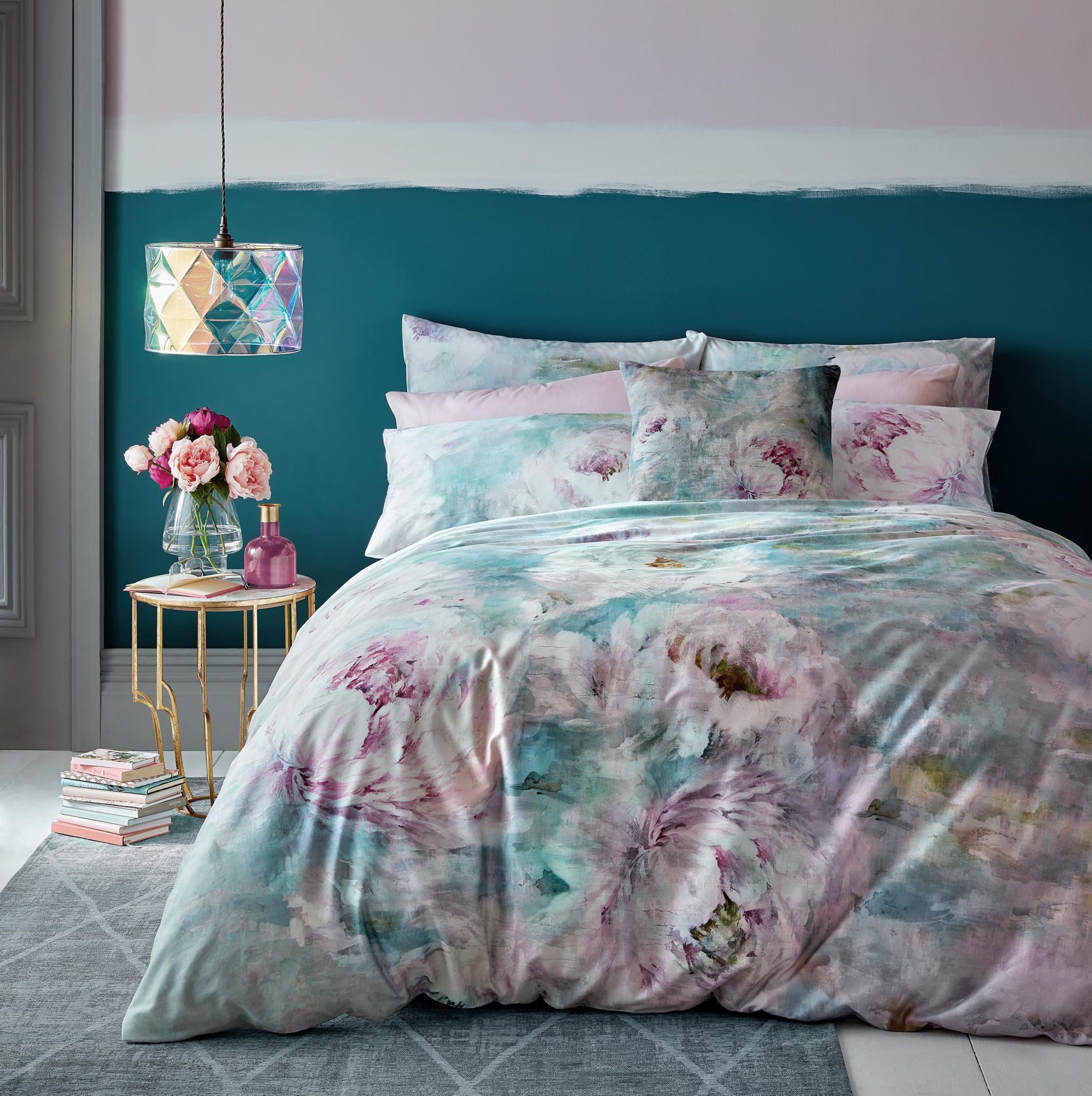 2.FRENCH BEDROOM Roseum Moonstone Floral Bed Linen Set €103.29, 