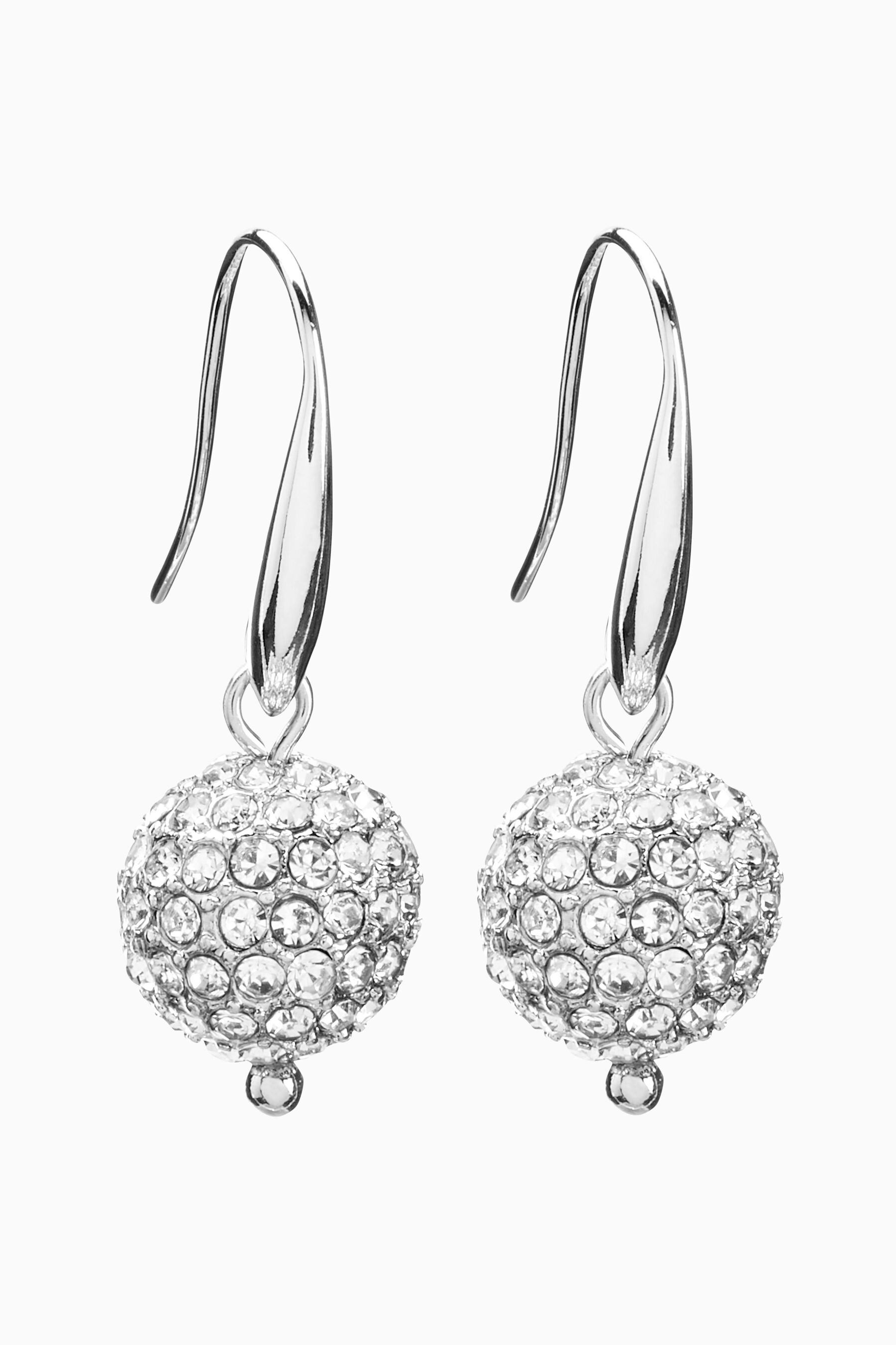 Next Pave Ball Drop Earrings €13