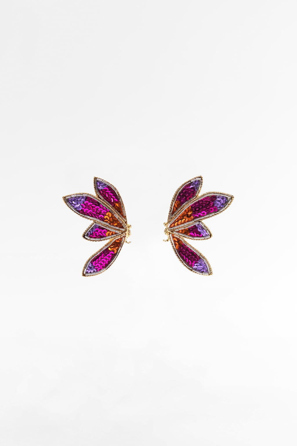 com 16.ZARA Sequined Butterfly Earrings €12.95, 