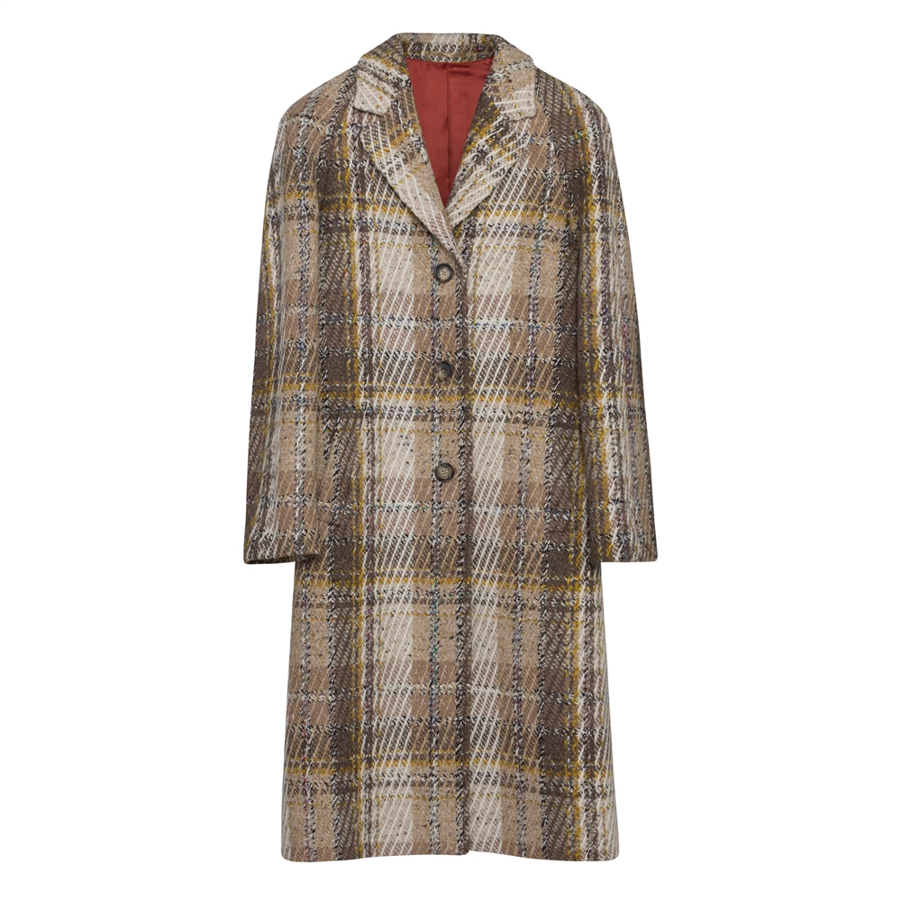8 MAGEE 1866 Jessica Tweed Coat In Camel &amp; Yellow Plaid €725, 