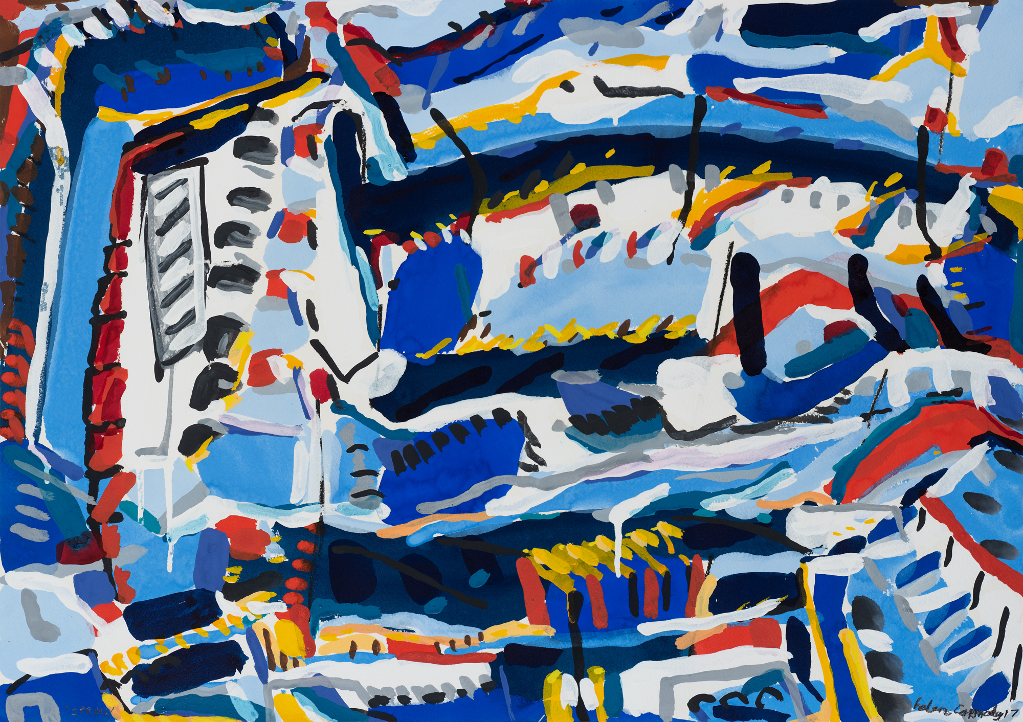 Spring 2017. 42cm x 59cm - Gouache on 300gsm watercolour paper.