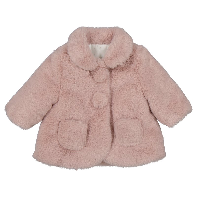 Mayoral- pink fur coat