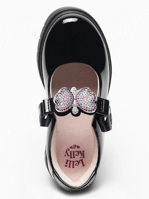 Lelli Kelly- Luna black patent chunky shoe