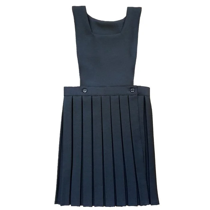CKL pleated Navy school pinafore