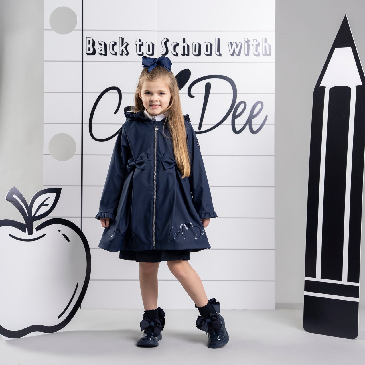 Adee- Nova navy hooded Raincoat