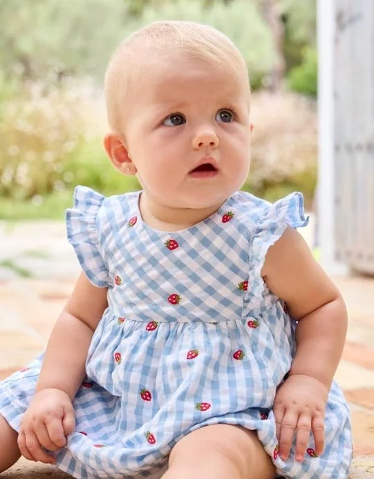 Mayoral- Strawberry Dress with nappy cover