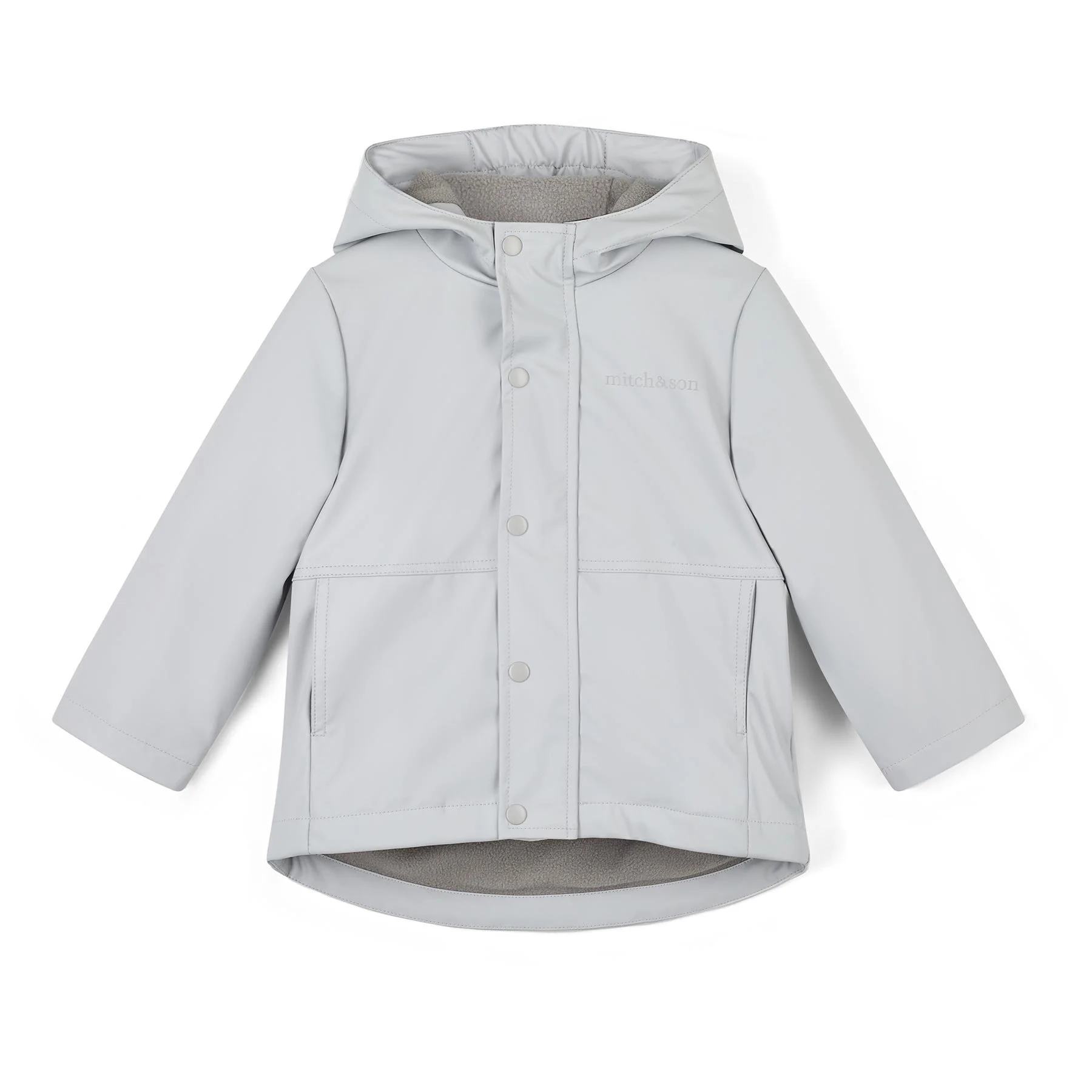 Mitch & Son-Troy Grey matt hooded raincoat