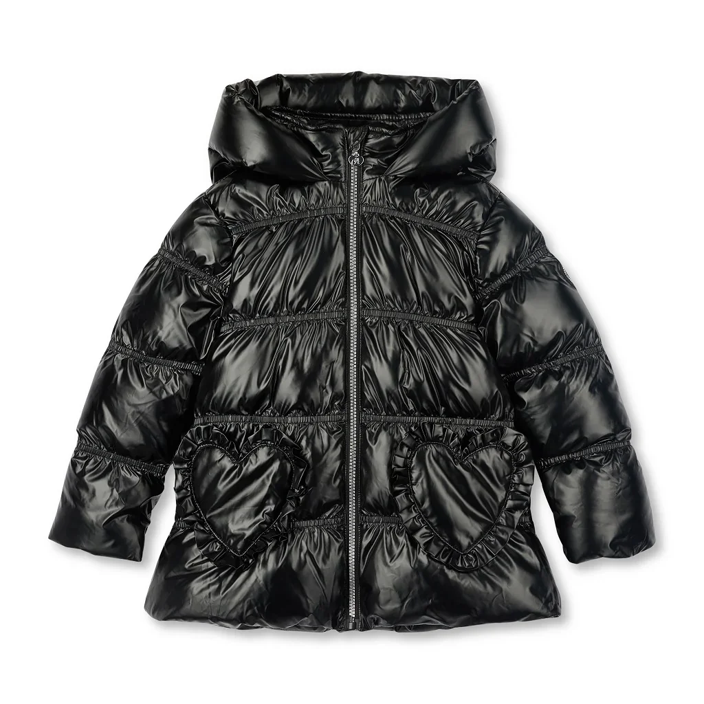 Adee- Luna Black hooded short jacket