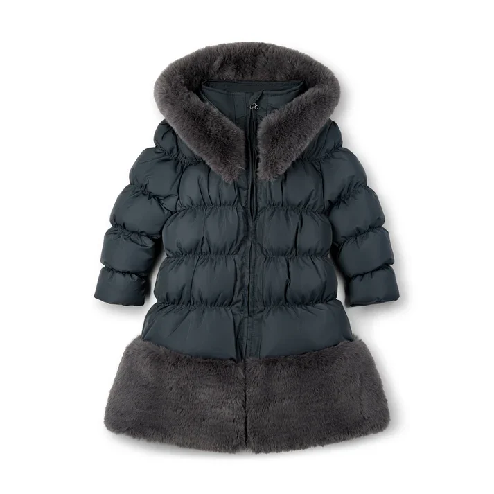 Adee- Rhea grey long fur jacket