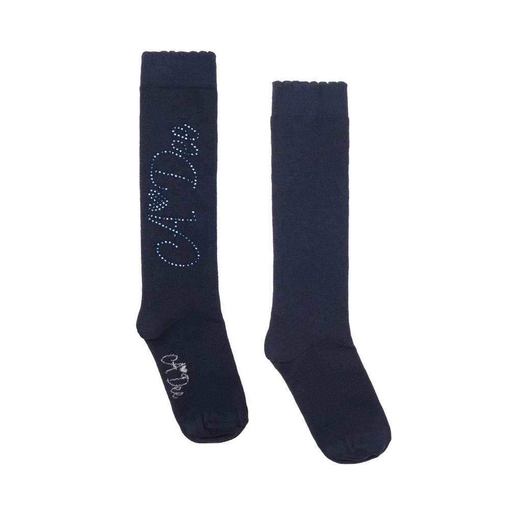Adee- Seren Navy knee high socks