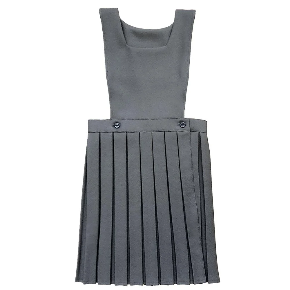 CKLl Grey Pleated school pinafore