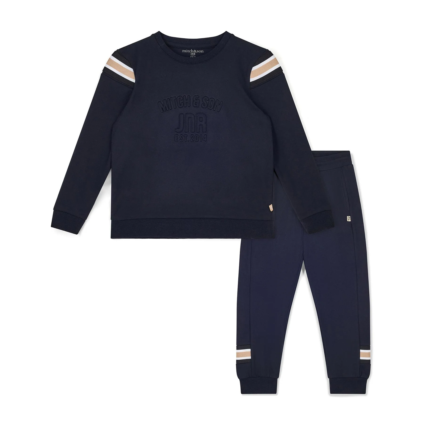 Mitch & Son- Luis Embossed crew neck tracksuit