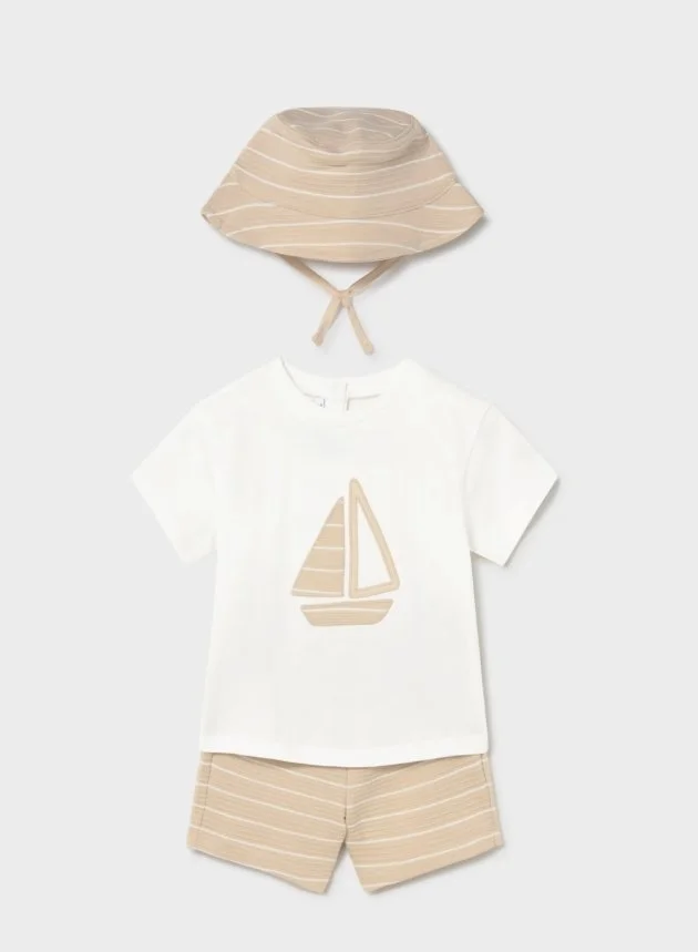 Mayoral- short set with hat