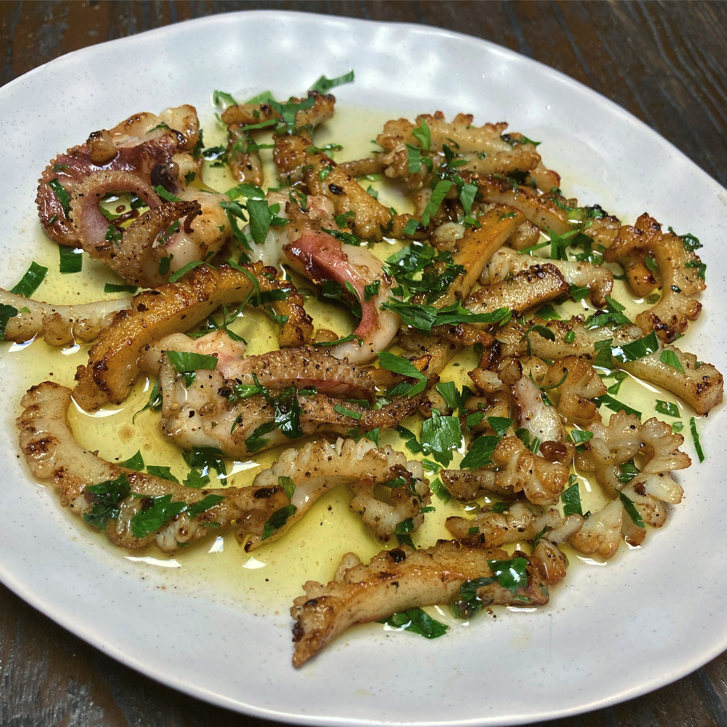 Pan-fried local Cuttlefish