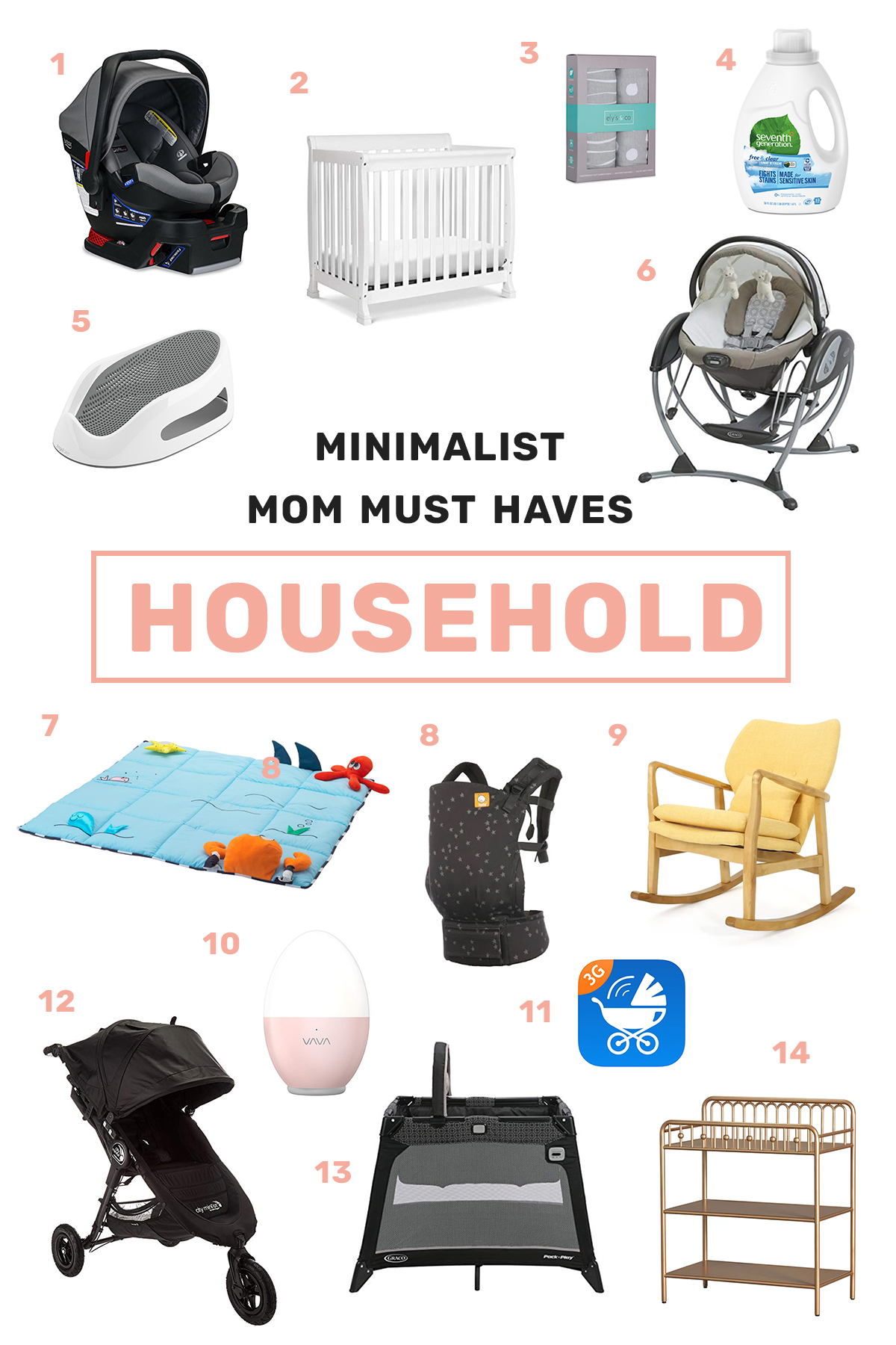 Minimalist Baby Essentials- Baby Checklist - Farmhouse on Boone