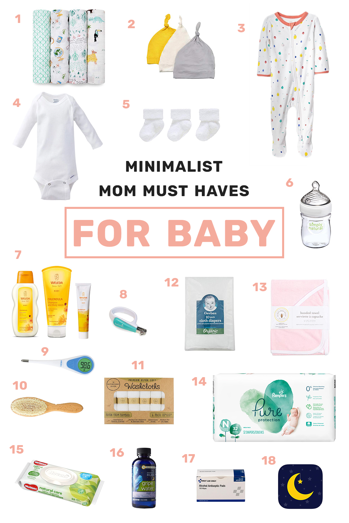 Free printable: Minimalist Baby Essentials Checklist — So Many Hoorays!