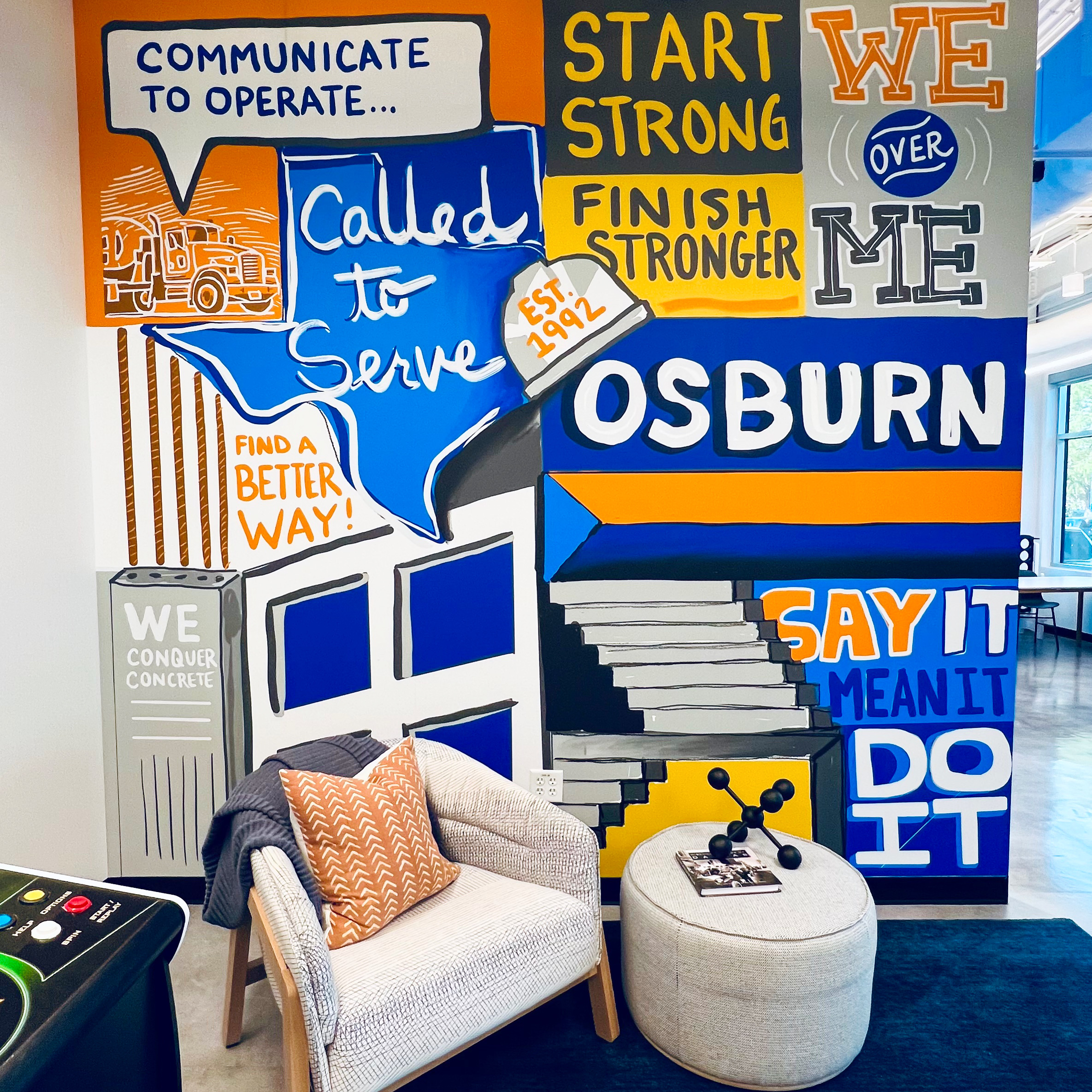 Osburn Construction Wall Mural