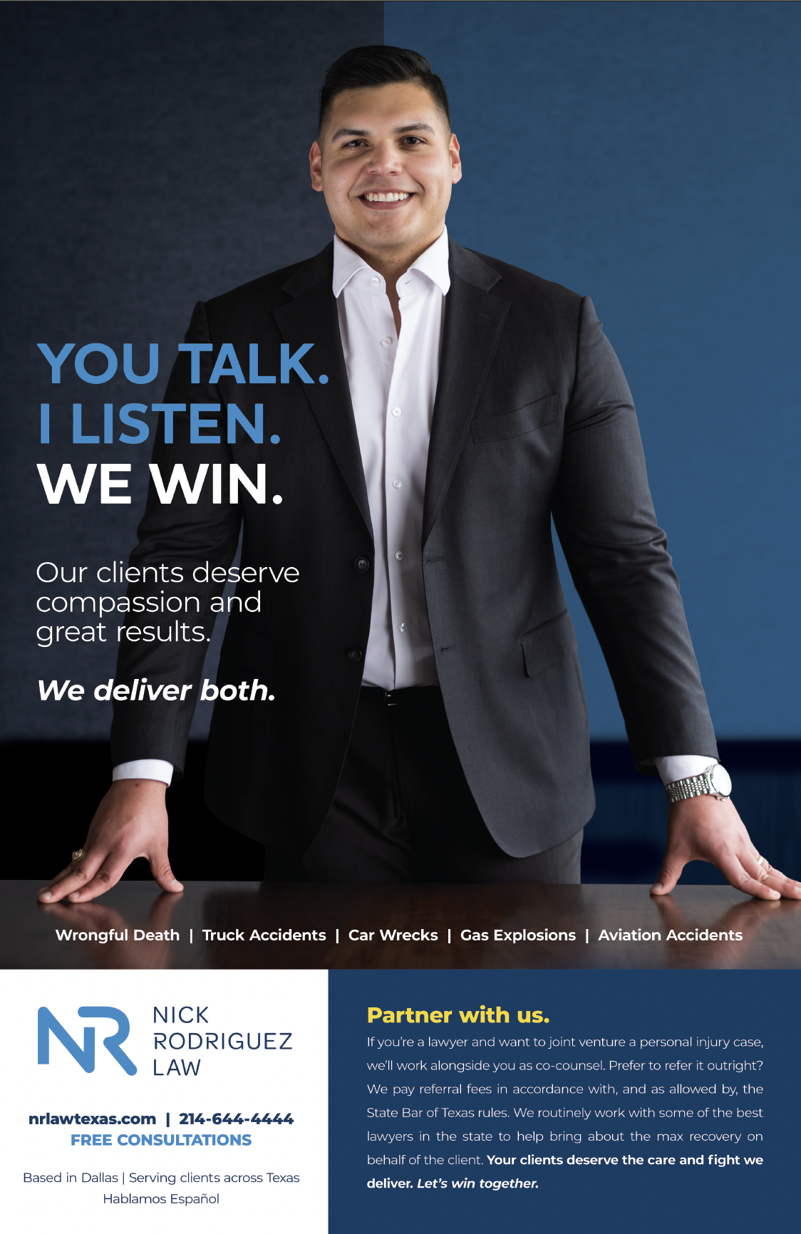 nick rodriguez law magazine ad
