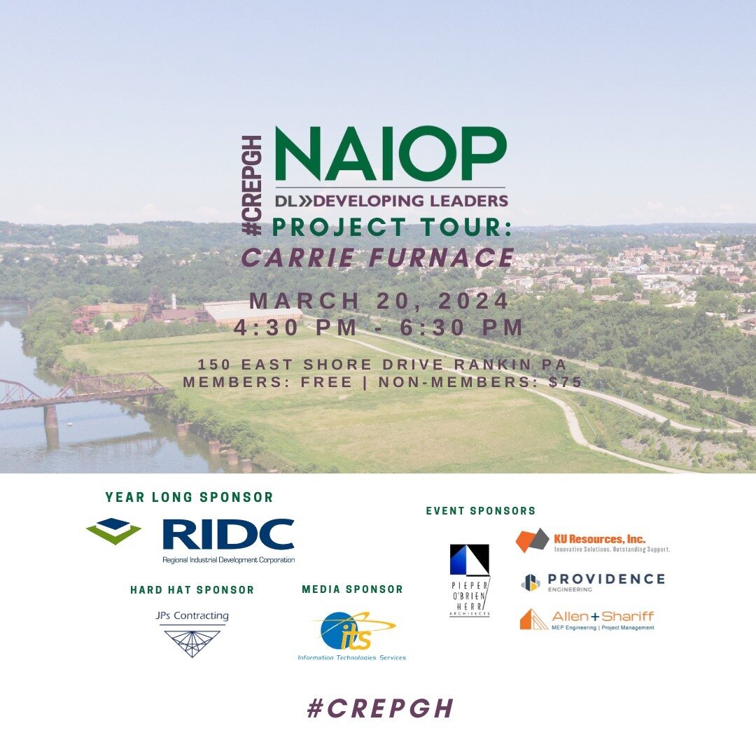 We are kicking off our 2024 DL Project Tour Series at Carrie Furnace. This is our Yearlong Sponsor feature by RIDC!⁠
⁠
Register Today for our March 20, 2024 event, taking place from 4:30 PM - 6:30 PM. Register at link in the bio.⁠
⁠
NAIOP Members: FR