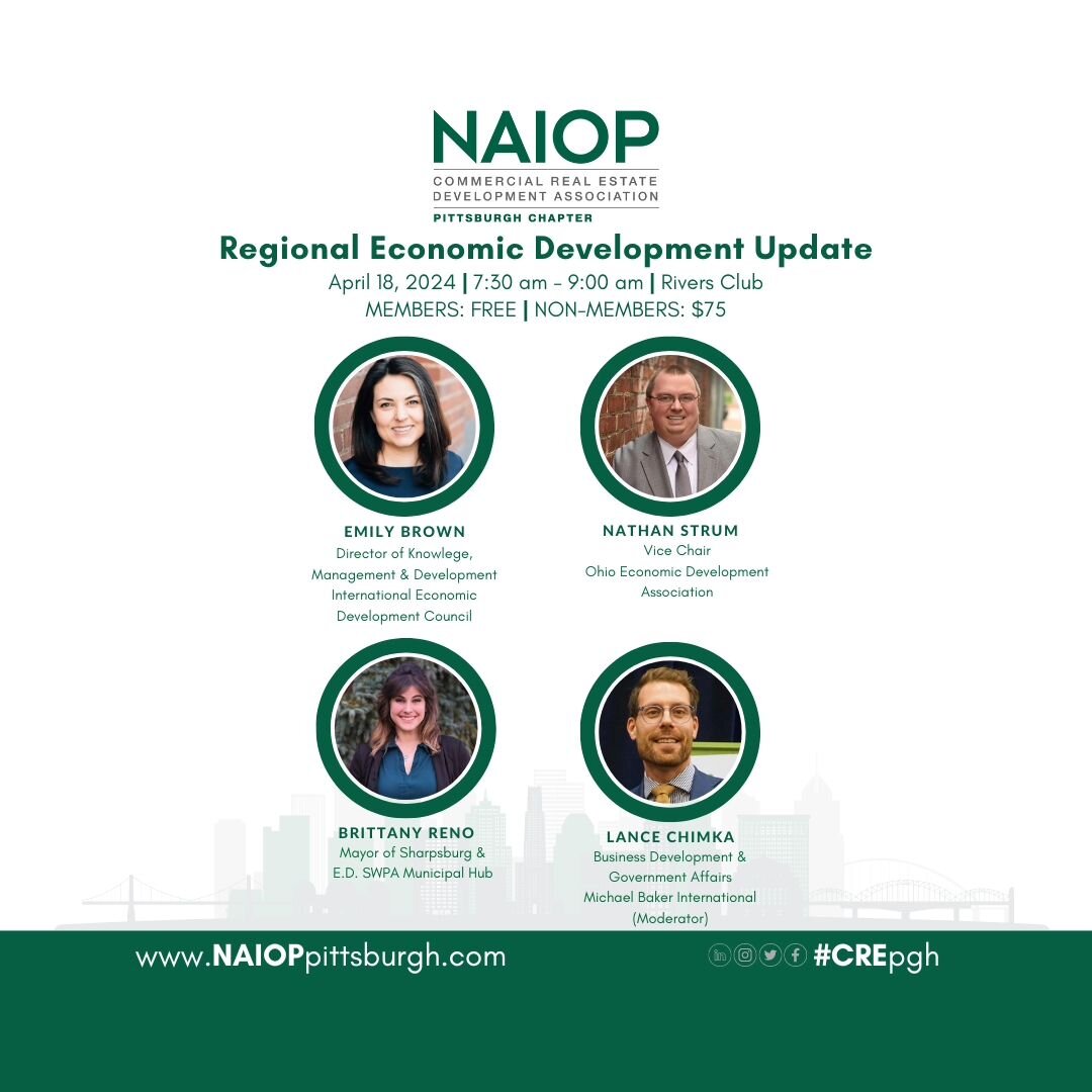 Join us for our April Chapter Meeting: Regional Economic Development Update - Local, Regional and National Perspectives.

Explore economic development issues with local, regional and national leaders working on building communities and economies. We 