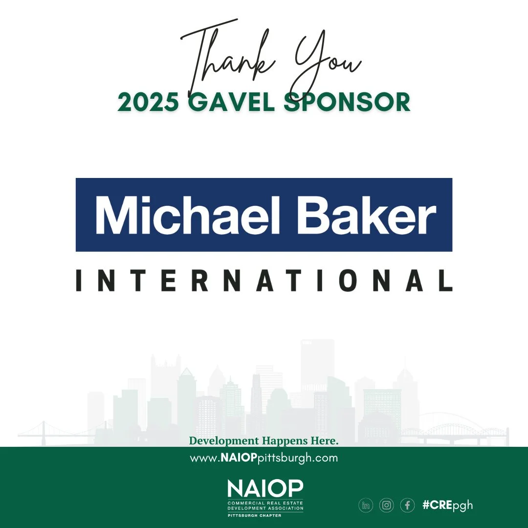 Thank you to Michael Baker International for your support of NAIOP Pittsburgh. By choosing to invest as a 2025 NAIOP Pittsburgh Gavel Sponsor, you are investing in #CREpgh.⁠
⁠
Together, we can work to ensure Pittsburgh is a place where &quot;Developm